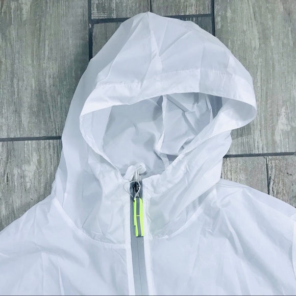Bright White Ultralight Windbreaker Running Jacket - Picture 3 of 4
